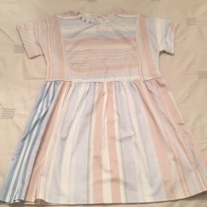 Baby blue peach white and grey baby doll dress